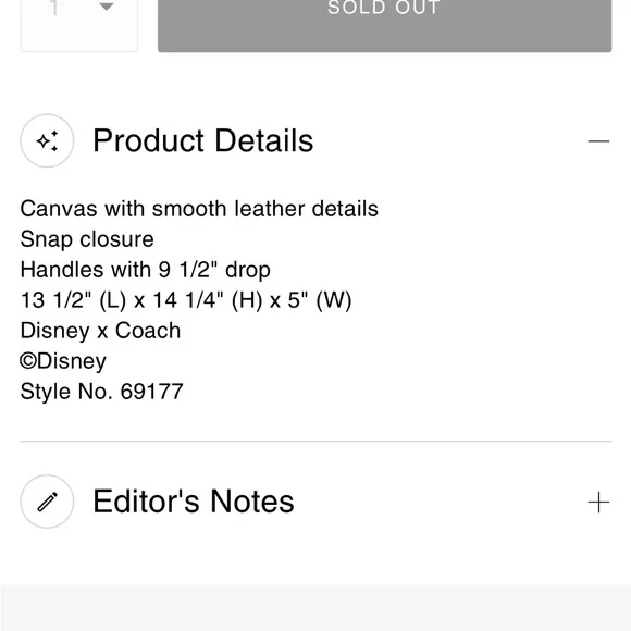 Coach x Disney 101 Dalmatians Canvas tote 69177 - Picture 9 of 10